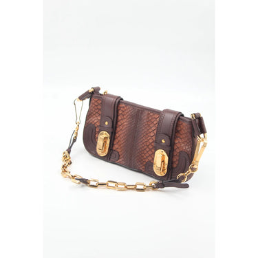 Sac Pochette Chloé Python Marron